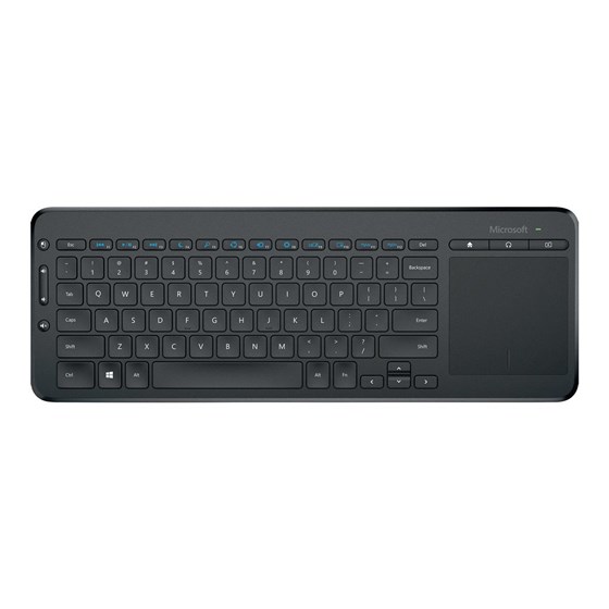 Tipkovnica Bežična Microsoft AiO Media TouchPad Keyboard USB crna, N9Z-00022 