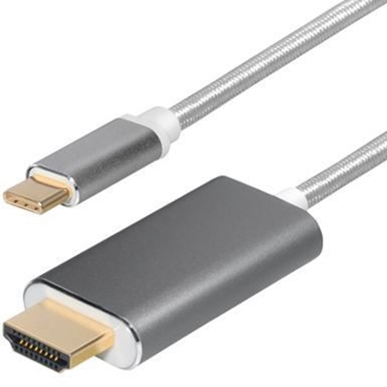 Kabel HDMI - USB C 1.5m 4K UHD Transmedia P/N: TRN-C210-3ZIL 