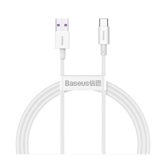 Kabel USB A - USB C 1m 66W Baseus fast charging, bijeli, CATYS-02