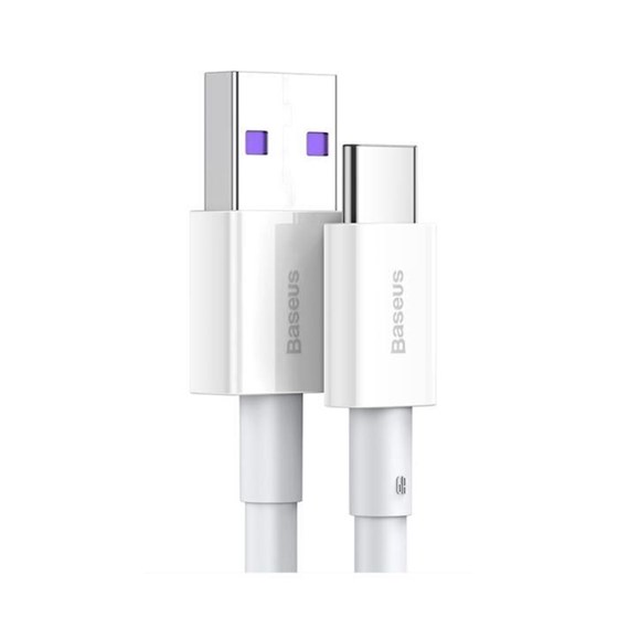 Kabel USB A - USB C 1m 66W Baseus fast charging, bijeli, CATYS-02