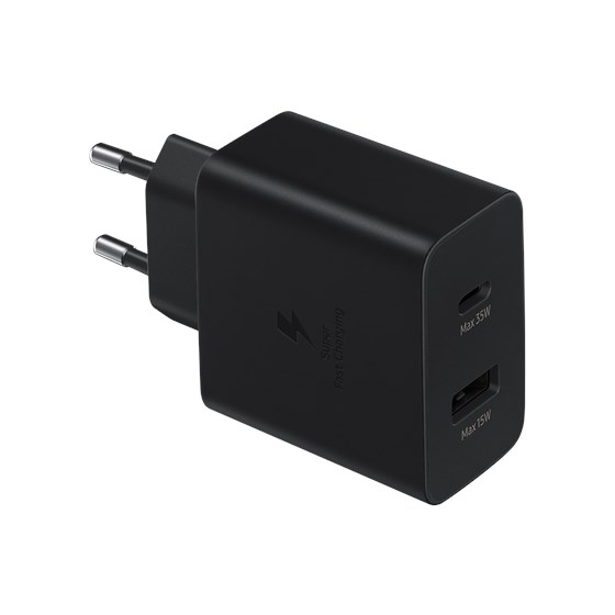 Punjač Samsung TA220 Duo 35W Fast Charge USB-C/USB-A crni P/N: EP-TA220NBEGEU