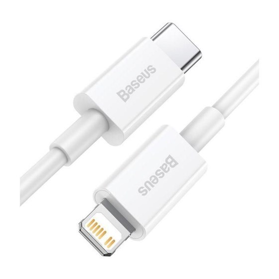Kabel USB C - Lightning 1.5m 20W Baseus bijeli P/N: CATLYS-B02
