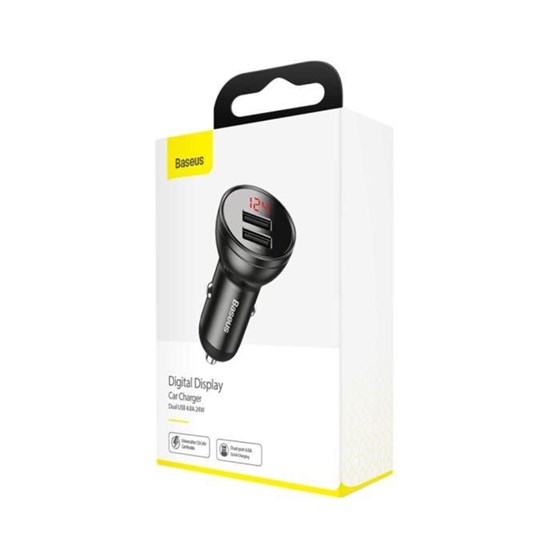 Auto punjač za Baseus 2x USB 24W sivi P/N: CCBX-0G