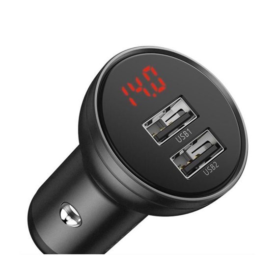 Auto punjač za Baseus 2x USB 24W sivi P/N: CCBX-0G