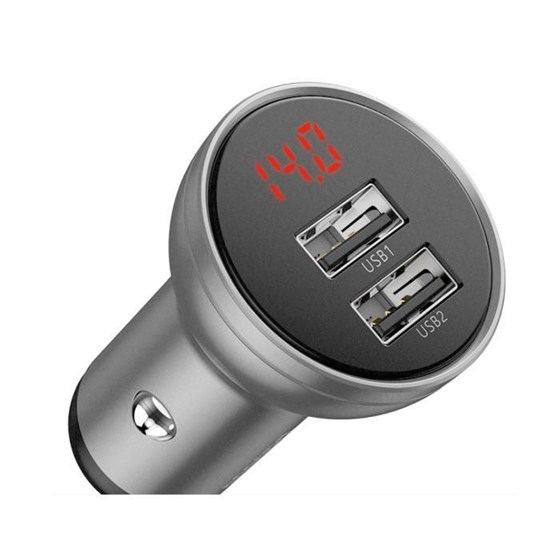 Auto punjač za Baseus 2x USB 24W srebrni P/N: CCBX-0S