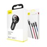 Auto punjač Baseus 2x USB 24W + kabel 3u1 MicroUSB Lightning USB C crni P/N: TZCCBX-0G