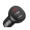 Auto punjač Baseus 2x USB 24W + kabel 3u1 MicroUSB Lightning USB C crni P/N: TZCCBX-0G