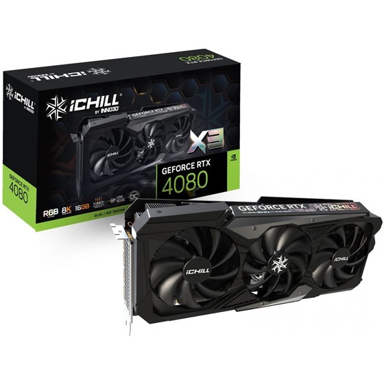 Grafička kartica Inno3D GeForce RTX 4080 ICHILL X3 16GB GDDR6X 3xDP 1x HDMI P/N: C40803-166XX-187049H