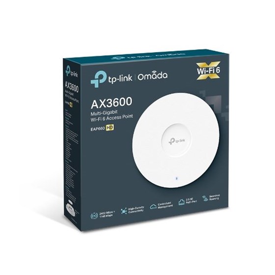TP-Link EAP660 HD, AX3600 Dua-Band High Density Ceiling Mount Wi-Fi 6 Access Point