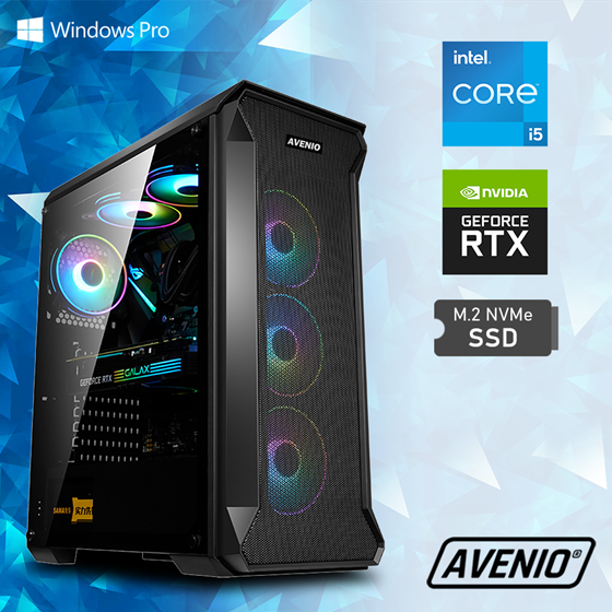Avenio Vector Intel Core i5 12600KF 3.60GHz 32GB 1TB NVMe SSD W10P nVidia GeForce RTX 3060 Ti 8GB GDDR6 P/N: 02242110