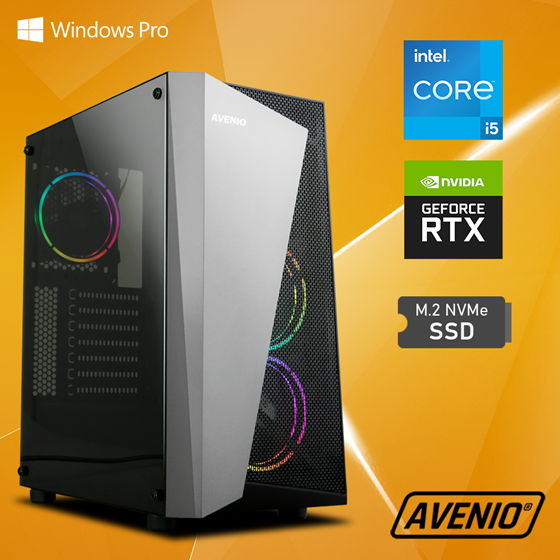 Avenio OptiGamer Intel Core i5 12400F 2.50GHz 16GB 1TB SSD W10P nVidia GeForce RTX 3060 12GB GDDR6 P/N: 02242003