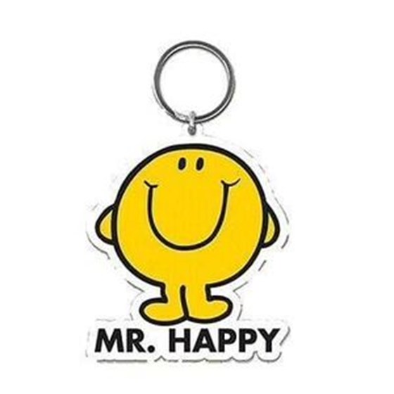 PYRAMID MR MEN (MR HAPPY) RUBBER KEYCHAIN