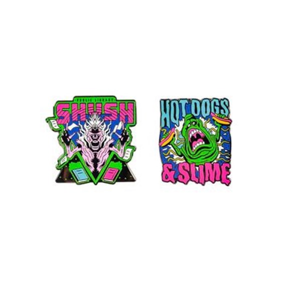 MERCHANDISE GHOSTBUSTERS PIN KINGS 1.2 (SHUSH/SLIME)