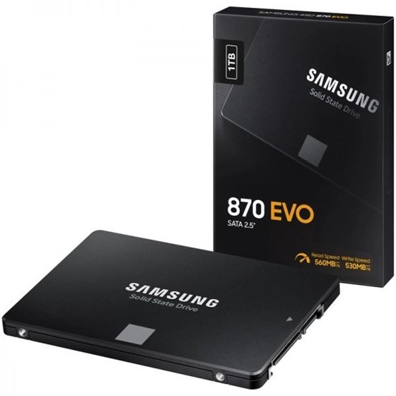 SSD 1TB Samsung 870 EVO, 2.5” SATA III, 560/530 MB/s, MZ-77E1T0B