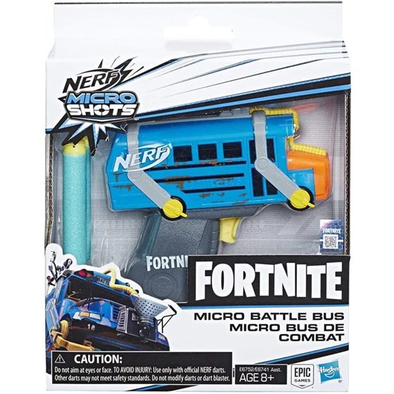 NERF- FORTNITE MICROSHOTS BLASTER MICRO BATTLE BUS