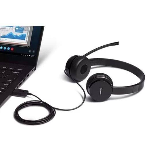 Slušalice Lenovo 100 Stereo Analog Headset + Mikrofon crne P/N: 4XD0X88524