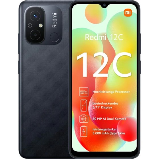 Smartphone Xiaomi Redmi  12C,  6.71 , 3/64GB, graphite grey, MZB0DKXEU