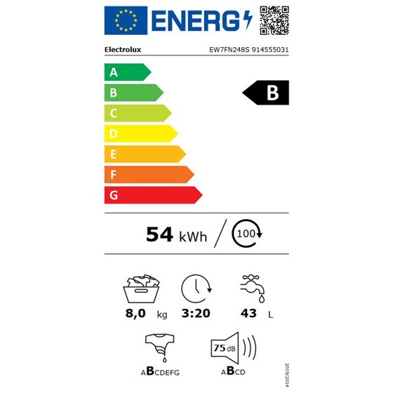 Electrolux EW7FN248S Samostojeća Perilica Rublja - Prednje Punjenje