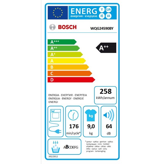 Bosch WQG24590BY Sušilica rublja s toplinskom pumpom, 9 kg Serie 6