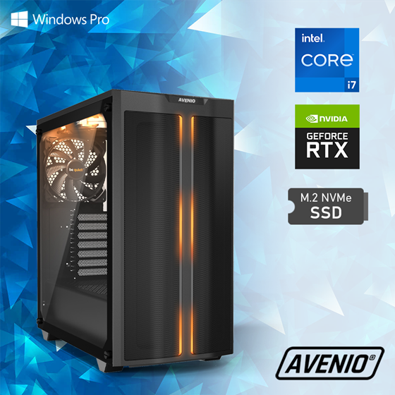 Avenio Vector Intel Core i7 12700KF 3.60GHz 32GB 1TB NVMe SSD W10P nVidia GeForce RTX 3070 Ti 8GB GDDR6 P/N: 02242172