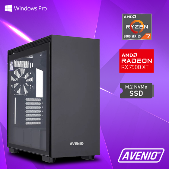 Avenio Prodigy AMD Ryzen 7 5800X3D 3.40GHz 32GB 1TB NVMe SSD W10P AMD Radeon RX 7900XT 20GB GDDR6 P/N: 02242144