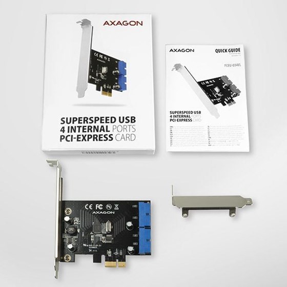 AXAGON PCEU-034VL PCIe Adapter 4x USB3.2 interni+ LP limić