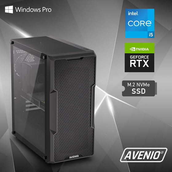 Avenio ProGamer Intel Core i5 11600K 3.90GHz 32GB 1TB m.2 NVMe SSD W10P nVidia GeForce RTX 3060 12GB GDDR6 P/N: 02242185