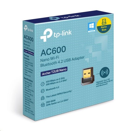 TP-Link Archer T2UB AC600 Nano Wi-Fi Bluetooth 4.2 USB Adapter