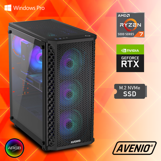 Avenio Vector AMD Ryzen 7 5700X 3.40GHz 32GB 1TB NVMe SSD W10P nVidia GeForce RTX 3070 8GB GDDR6 P/N: 02242199