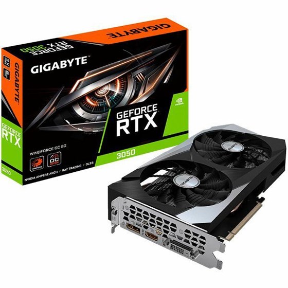 Grafička kartica Gigabyte nVidia GeForce RTX 3050 WINDFORCE OC 8GB GDDR6 1xDP, 1xHDMI, 1xDVI-D P/N: GV-N3050WF2OC-8GD