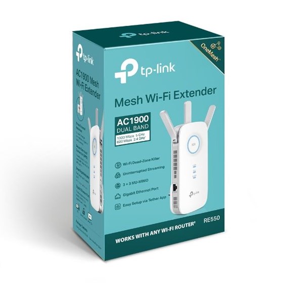 TP-Link RE550 AC1900 Mesh Wi-Fi Range Extender