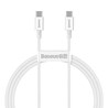 Kabel USB C - USB C 1m, Baseus Superior Series, 100W, bijeli, CATYS-B02