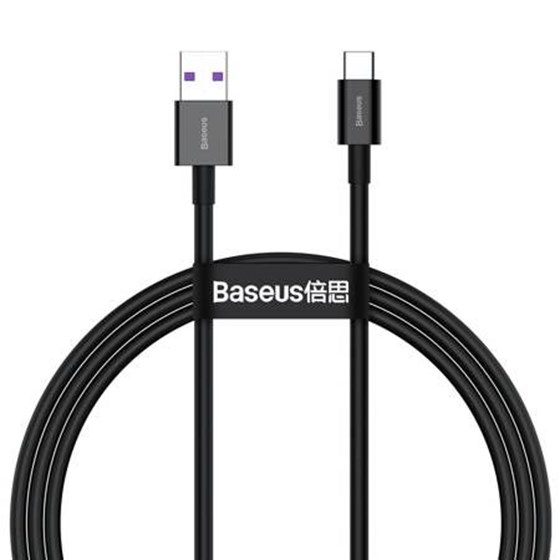 Kabel USB A - USB C 1m, Baseus Superior Series, 66W, crni, CATYS-01