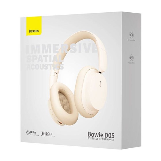 Slušalice bežične Baseus Bowie D05 Bluetooth, kremasto bijele, NGTD020202