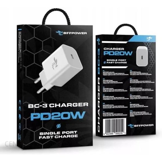 Univerzalni punjač BeePower Travel charger BC-3 20W Power Delivery + USB C Kabel