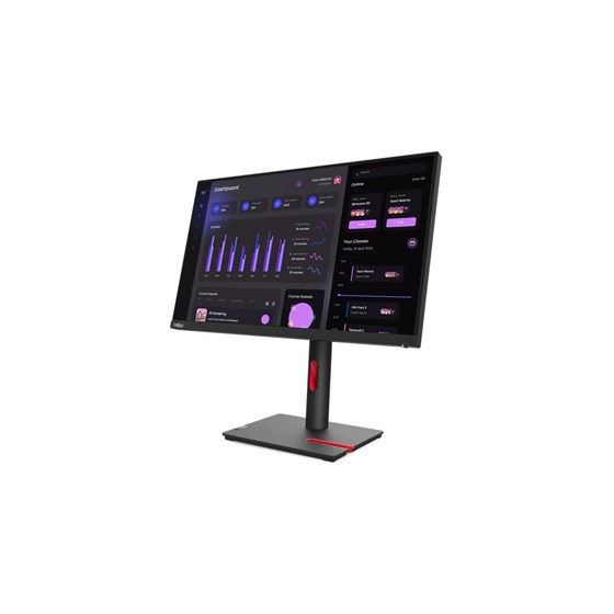 Monitor Lenovo ThinkVision T24i-30, 63CFMATXEU, 23.8" FullHD, Tilt, Swivel, Pivot, Height Adjust Stand, 4x USB, 1x USB-B