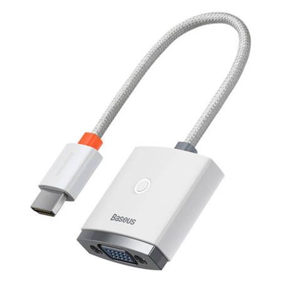 Adapter HDMI (M) - VGA (Ž) Baseus Lite Series bez zvuka bijeli, WKQX010002