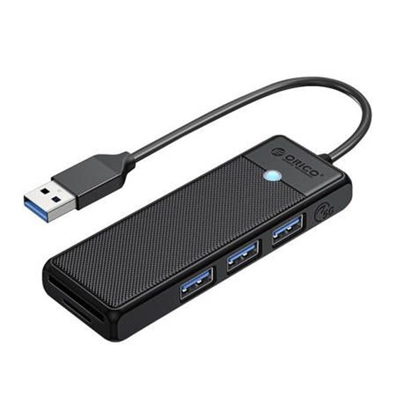Orico 3-portni USB3.0 hub, 3× USB3.0, SD/TF reader (ORICO-PAPW3AT-U3-015-BK-EP)