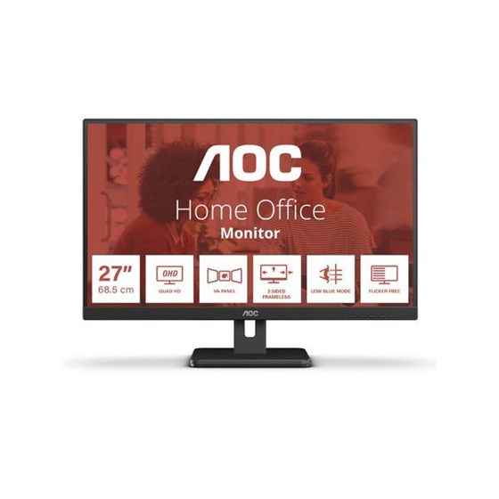 Monitor AOC Q27E3UMF, 27'' QHD VA, HDMI, DP, Audio In, 2x USB 3.2, Height Adjustment