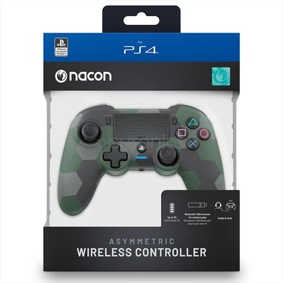 Gamepad Nacon Asymmetric Green Camo,Wireless, PS4, 3665962010114