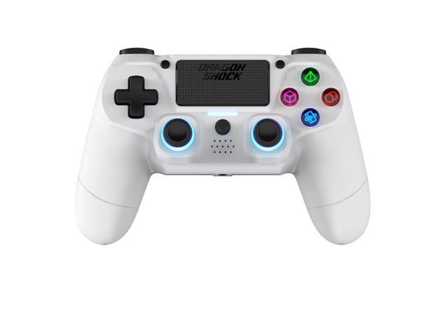 White ps4 wireless controller top