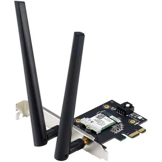 Asus PCE-AXE5400, WiFi 6E PCI-E Adapter, Tri band 2.4GHz/5GHz/6GHz, Bluetooth 5.2, 90IG07I0-ME0B10