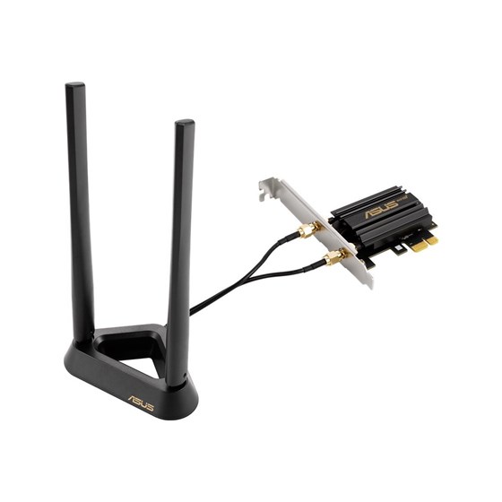 Asus PCE-AXE59BT, AXE5400 WiFi 6E PCI-E Adapter, Tri band 2.4GHz/5GHz/6GHz, Bluetooth 5.2, 90IG07I0-MO0B00