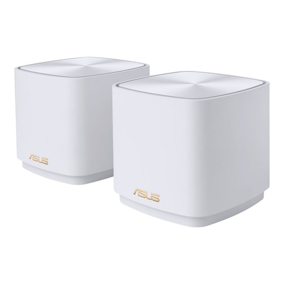 Asus ZenWiFi AX Mini XD4, EU+UK 2-Pack, AX1800 Whole-Home Mesh WiFi 6 System, Dual band 2.4GHz/5GHz, 90IG05N0-MO3R40