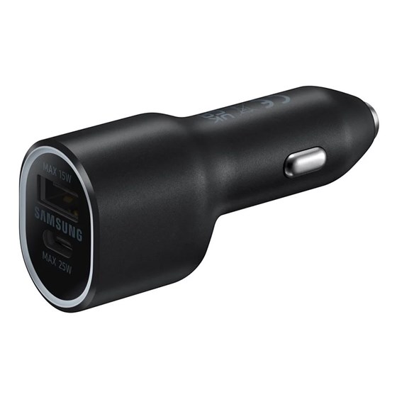 Auto punjač Samsung L4020 Duo 25W i 15W Fast Charge USB-C i USB A crni, bez kabela, EP-L4020NBEGEU