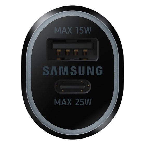 Auto punjač Samsung L4020 Duo 25W i 15W Fast Charge USB-C i USB A crni, bez kabela, EP-L4020NBEGEU