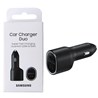 Auto punjač Samsung L4020 Duo 25W i 15W Fast Charge USB-C i USB A crni, bez kabela, EP-L4020NBEGEU