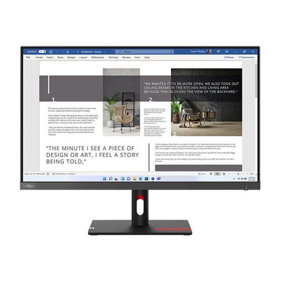 Monitor Lenovo S27i-30, 63DFKAT4EU, 27" 100Hz FullHD, 4ms, 2x HDMI, 1x VGA, 