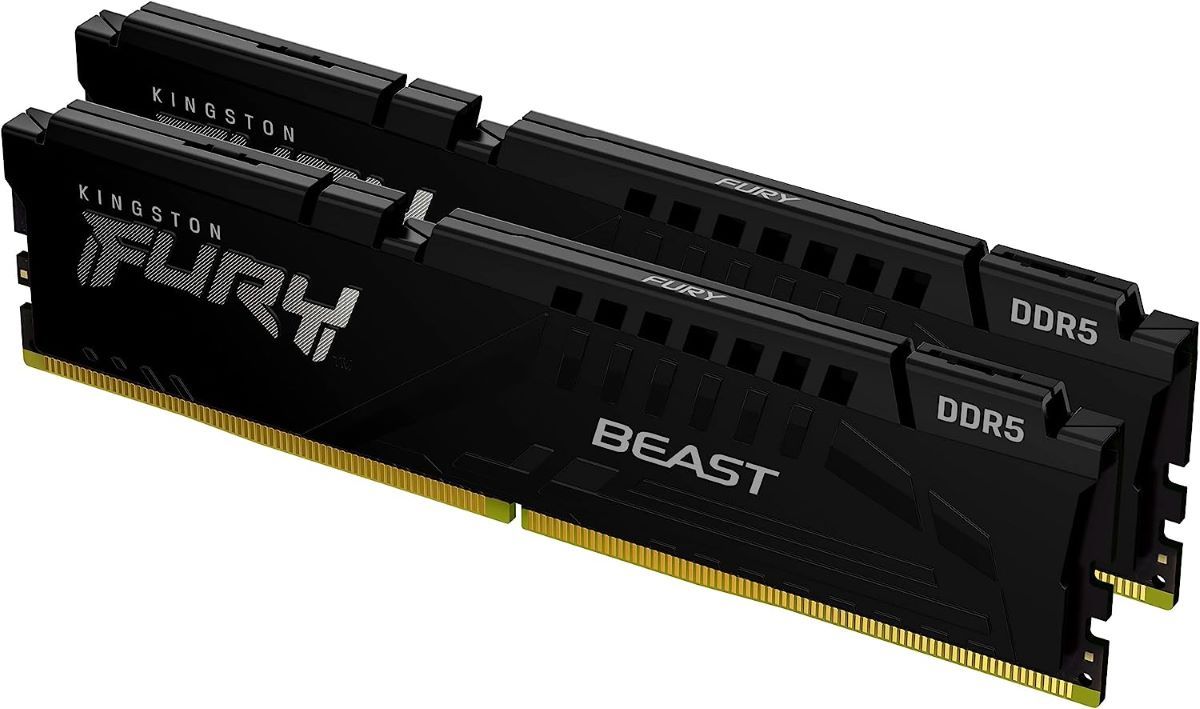 Memorija za PC 32GB (2x16) DDR5 5600MHz Kingston Fury Beast Black, KF556C40BBK2-32