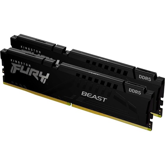 Memorija za PC 32GB (2x16) DDR5 5600MHz Kingston Fury Beast Black, KF556C40BBK2-32